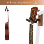 Black Walnut Guitar Wall Mount Hanger - 2 Pack
