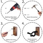 Black Walnut Guitar Wall Mount Hanger - 2 Pack