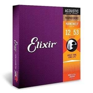 Elixir Light Phosphor Bronze Acoustic Guitar Strings