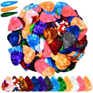 Colorful Celluloid Guitar Picks Set - 160 Pieces