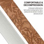 Vintage Style Vegan Leather Guitar Strap with Pocket