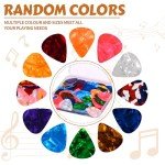 Colorful Celluloid Guitar Picks Set - 160 Pieces