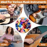 Colorful Celluloid Guitar Picks Set - 160 Pieces