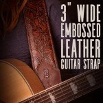 Levy's 3" Embossed Leather Guitar Strap - Geranium Whiskey