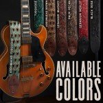 Levy's 3" Embossed Leather Guitar Strap - Geranium Whiskey