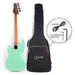 Fojill Full Size Electric Bass Guitar - Green
