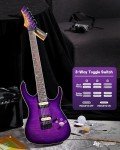Leo Jaymz Monsoon Electric Guitar (Violet Flame)