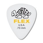 Dunlop Tortex Flex .73mm White Guitar Picks, 12 Pack