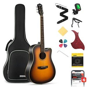Donner 41" Beginner Acoustic Guitar Bundle - Sunburst