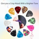 21 Pack Colorful Guitar Picks with Storage Box