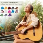 21 Pack Colorful Guitar Picks with Storage Box