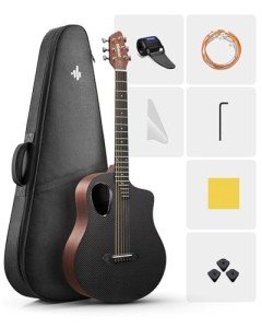Donner 38" Carbon X Acoustic Guitar Starter Kit