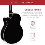 Acoustic Electric Bass Guitar with Gig Bag - Black