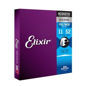 Elixir Acoustic Guitar Strings, 80/20 Bronze, Custom Light