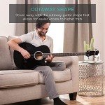 Acoustic Electric Bass Guitar with Gig Bag - Black