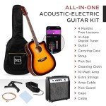 Beginner Acoustic Electric Guitar Starter Set – Sunburst