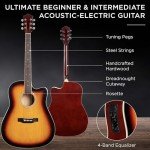 Beginner Acoustic Electric Guitar Starter Set – Sunburst