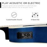 Beginner Acoustic Electric Guitar Starter Set - Blue