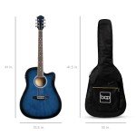 Beginner Acoustic Electric Guitar Starter Set - Blue