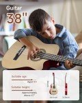 Moukey 38" Acoustic Guitar Beginner Kit - Natural