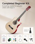 Moukey 38" Acoustic Guitar Beginner Kit - Natural