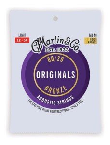 Martin M140 Light-Gauge Acoustic Guitar Strings