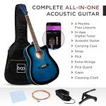 41" Beginner Acoustic Guitar Starter Kit - Blue