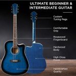 41" Beginner Acoustic Guitar Starter Kit - Blue