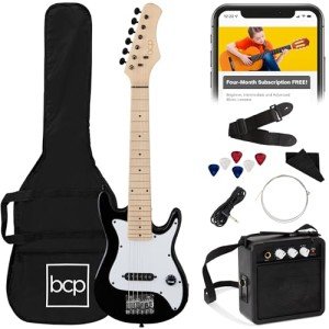 30" Electric Guitar Starter Kit with Amplifier - Black
