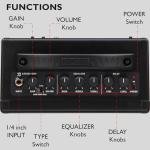 Boss Katana Mini Amp Bundle with Picks & Cable