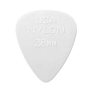 Jim Dunlop Nylon Standard Picks, White, .38mm, 12-Pack
