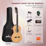 ADM Full Size Classical Nylon Strings Guitar Bundle