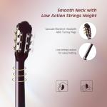 ADM Full Size Classical Nylon Strings Guitar Bundle