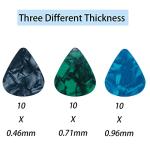Harpfeas 30 Colorful Guitar Picks - 3 Thicknesses