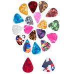 20 Colorful Celluloid Guitar Picks in 4 Thicknesses