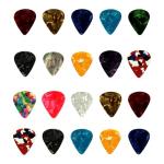 20 Colorful Celluloid Guitar Picks in 4 Thicknesses