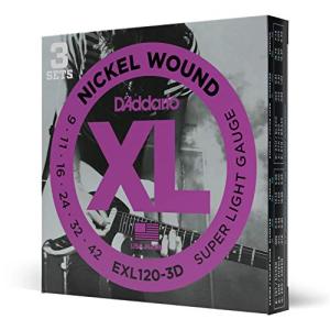 D'Addario XL Nickel Electric Guitar Strings - 3 Pack