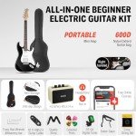 Donner DST-100B 39" Black Electric Guitar Kit