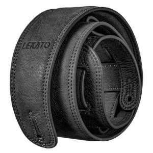 LEKATO Padded Leather Guitar Strap - 2.5" Wide