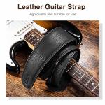 LEKATO Padded Leather Guitar Strap - 2.5" Wide