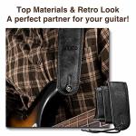 LEKATO Padded Leather Guitar Strap - 2.5" Wide