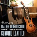 Levy's 3" Amped Leather Guitar Strap - Brown/Cream