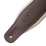 Levy's 3" Amped Leather Guitar Strap - Brown/Cream