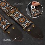 Nefelibata Jacquard Guitar Strap with Leather Ends