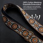 Nefelibata Jacquard Guitar Strap with Leather Ends