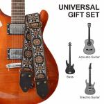 Nefelibata Jacquard Guitar Strap with Leather Ends
