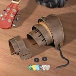 POGOLAB Foam Padded Leather Guitar Strap - Brown