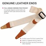 Nefelibata Vintage Guitar Strap with Pick Pocket
