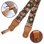 Japanese Cotton Guitar Strap with Accessories - Pomegranate Flower