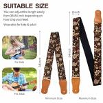 Japanese Cotton Guitar Strap with Accessories - Pomegranate Flower